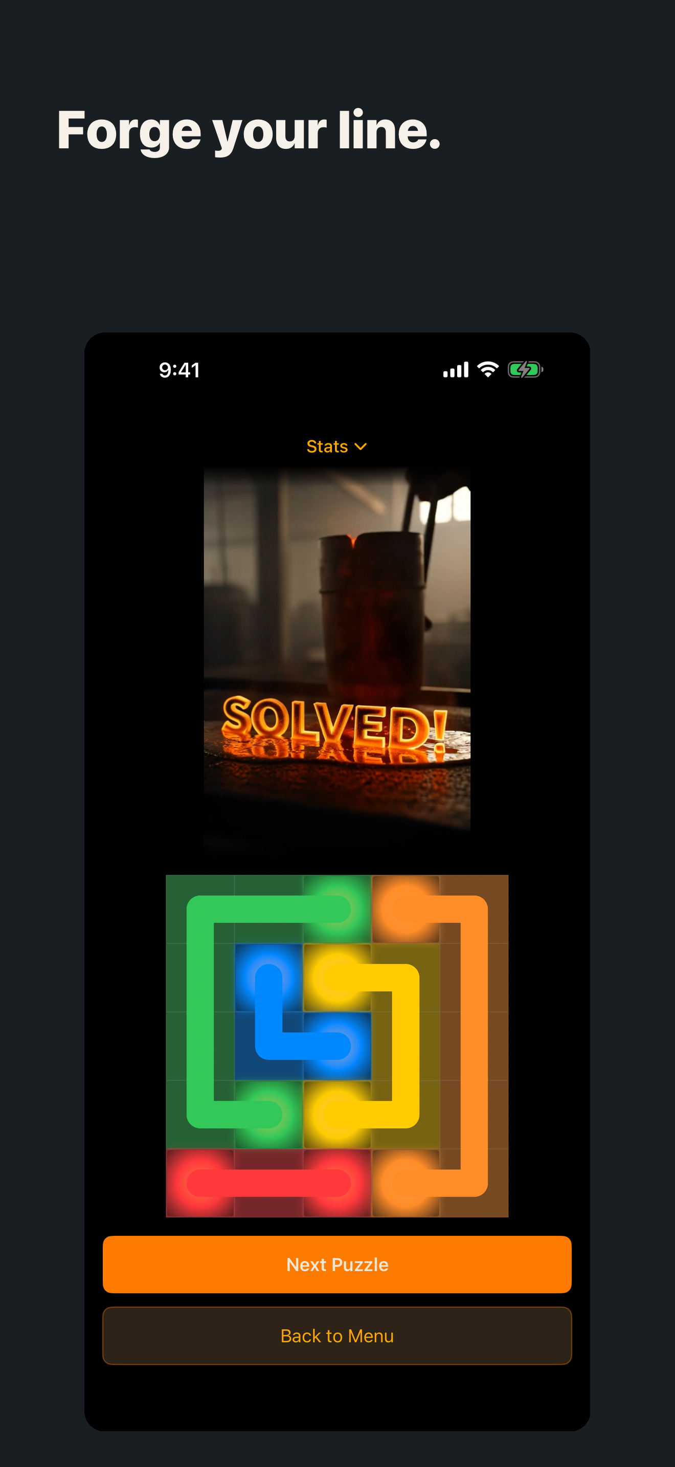 Solved celebration screen